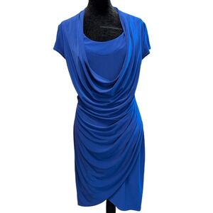 Joseph Ribkoff Draped Dress Blue Size 8